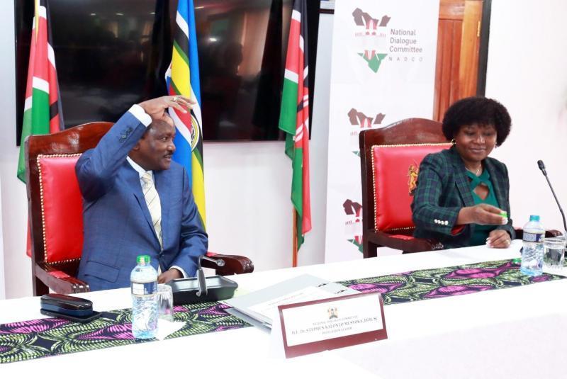 File image of Kalonzo Musyoka and Cecily Mbarire.